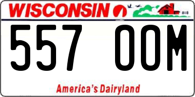 WI license plate 557OOM