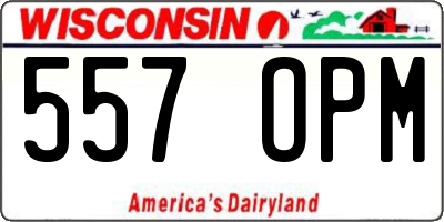 WI license plate 557OPM