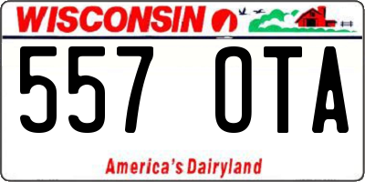 WI license plate 557OTA