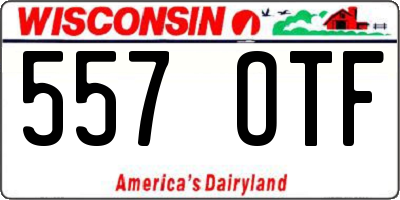 WI license plate 557OTF