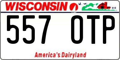WI license plate 557OTP