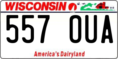 WI license plate 557OUA