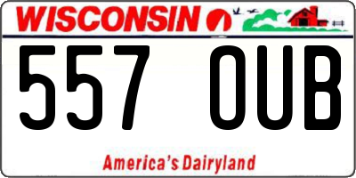 WI license plate 557OUB