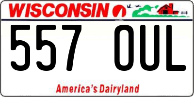 WI license plate 557OUL