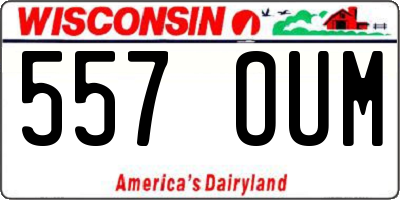 WI license plate 557OUM