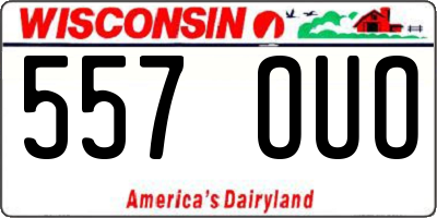 WI license plate 557OUO