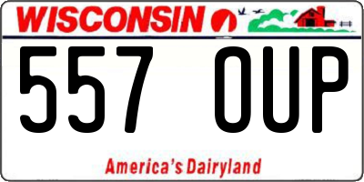 WI license plate 557OUP