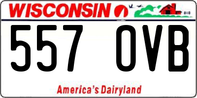 WI license plate 557OVB