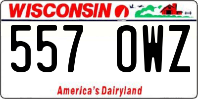 WI license plate 557OWZ