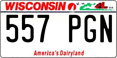 WI license plate 557PGN