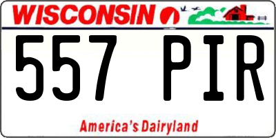 WI license plate 557PIR
