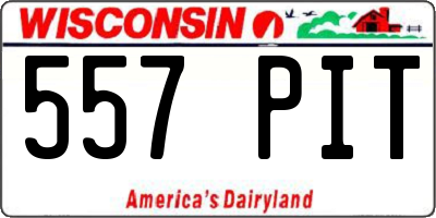 WI license plate 557PIT