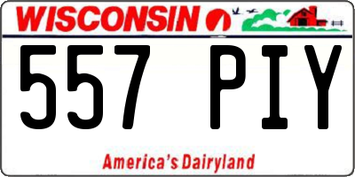 WI license plate 557PIY