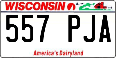 WI license plate 557PJA