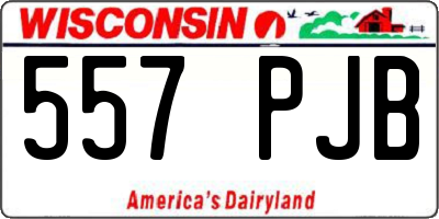 WI license plate 557PJB