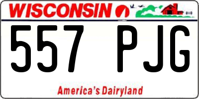 WI license plate 557PJG