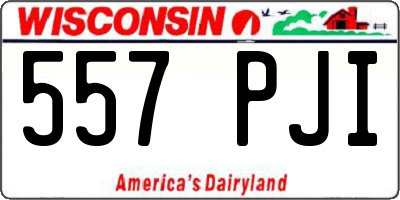 WI license plate 557PJI