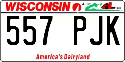 WI license plate 557PJK