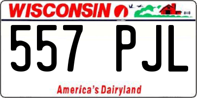 WI license plate 557PJL
