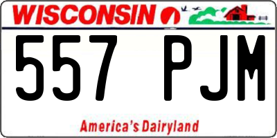 WI license plate 557PJM