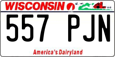 WI license plate 557PJN