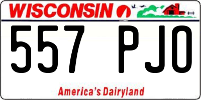 WI license plate 557PJO