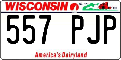 WI license plate 557PJP