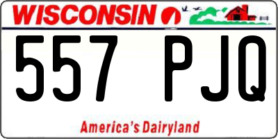 WI license plate 557PJQ