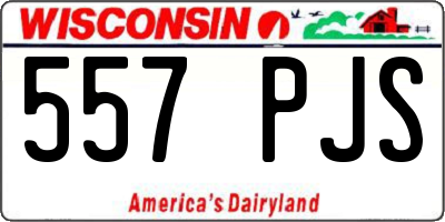 WI license plate 557PJS