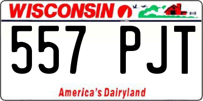 WI license plate 557PJT