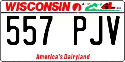 WI license plate 557PJV