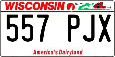 WI license plate 557PJX
