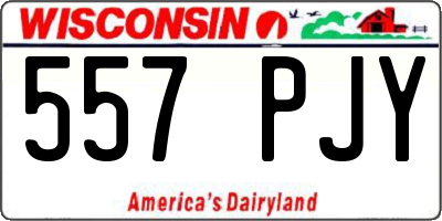 WI license plate 557PJY