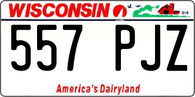 WI license plate 557PJZ