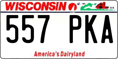 WI license plate 557PKA