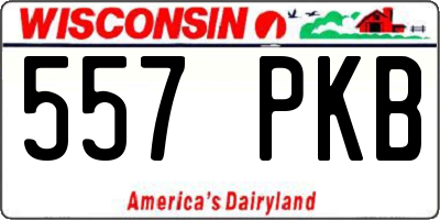 WI license plate 557PKB