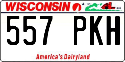 WI license plate 557PKH