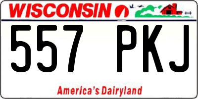 WI license plate 557PKJ