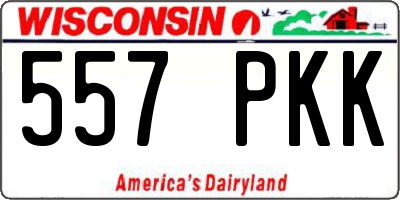 WI license plate 557PKK