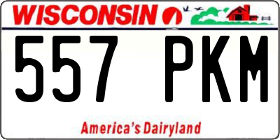 WI license plate 557PKM