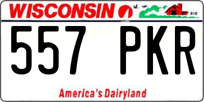 WI license plate 557PKR
