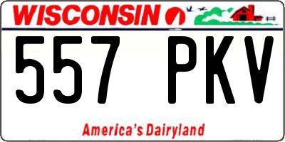 WI license plate 557PKV