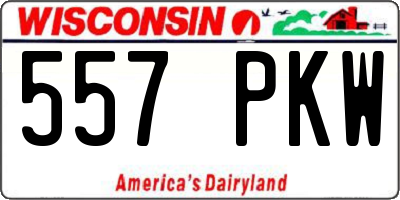 WI license plate 557PKW