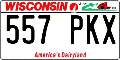 WI license plate 557PKX