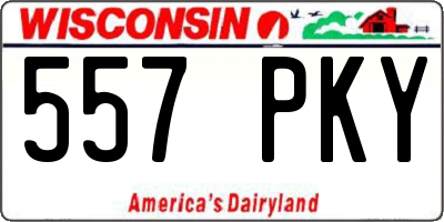 WI license plate 557PKY