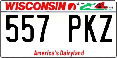 WI license plate 557PKZ