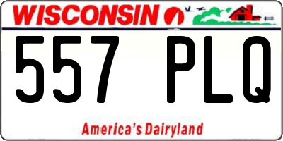 WI license plate 557PLQ