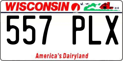 WI license plate 557PLX