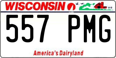 WI license plate 557PMG