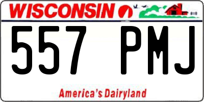WI license plate 557PMJ